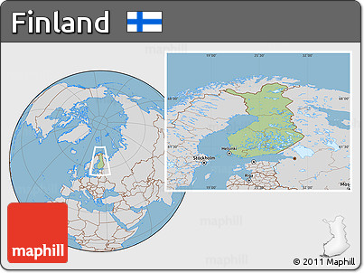 Savanna Style Location Map of Finland, lighten, desaturated, land only