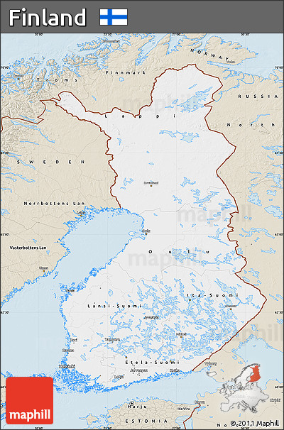 Classic Style Map of Finland