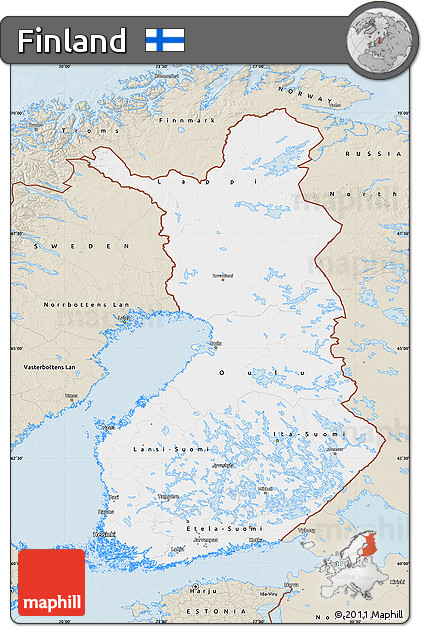 Classic Style Map of Finland