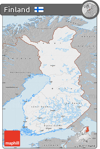 Gray Map of Finland