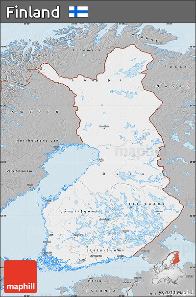 Gray Map of Finland
