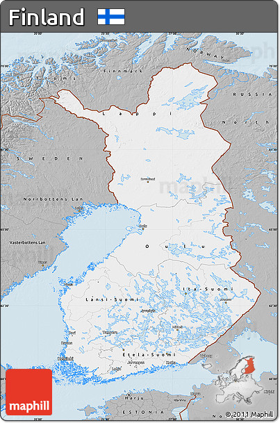 Gray Map of Finland