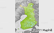 Physical Map of Finland, desaturated