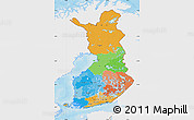 Political Map of Finland, single color outside