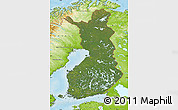 Satellite Map of Finland, physical outside