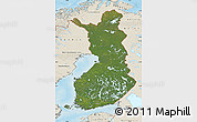 Satellite Map of Finland, shaded relief outside