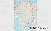 Shaded Relief Map of Finland, semi-desaturated, land only