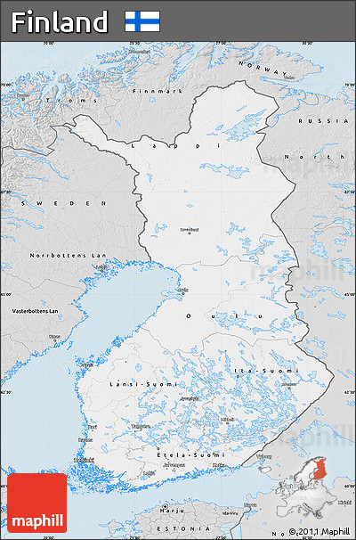 Silver Style Map of Finland