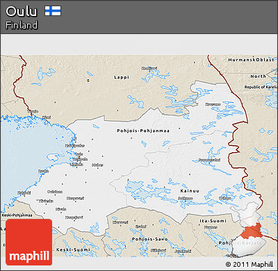 Classic Style 3D Map of Oulu