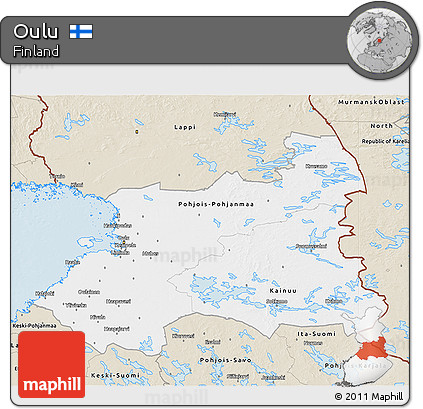 Classic Style 3D Map of Oulu