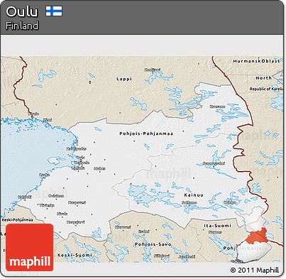 Classic Style 3D Map of Oulu