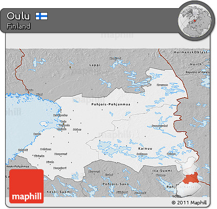 Gray 3D Map of Oulu