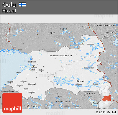 Gray 3D Map of Oulu