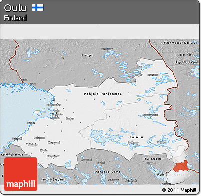 Gray 3D Map of Oulu
