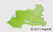 Physical 3D Map of Oulu, cropped outside