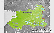 Physical 3D Map of Oulu, desaturated