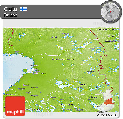 Physical 3D Map of Oulu