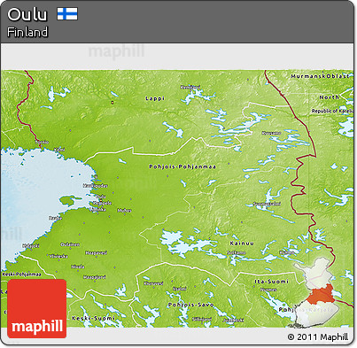 Physical 3D Map of Oulu