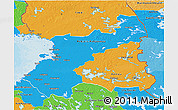 Political 3D Map of Oulu