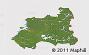 Satellite 3D Map of Oulu, cropped outside
