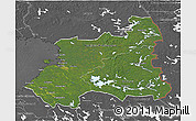 Satellite 3D Map of Oulu, desaturated