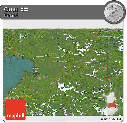 Satellite 3D Map of Oulu