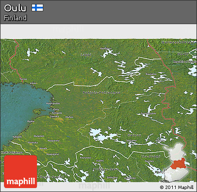 Satellite 3D Map of Oulu