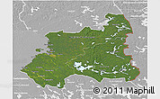 Satellite 3D Map of Oulu, lighten, desaturated