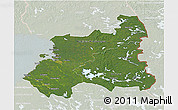 Satellite 3D Map of Oulu, lighten
