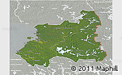 Satellite 3D Map of Oulu, lighten, semi-desaturated