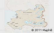 Shaded Relief 3D Map of Oulu, lighten