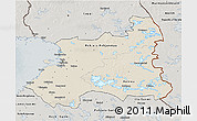 Shaded Relief 3D Map of Oulu, semi-desaturated