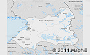 Silver Style 3D Map of Oulu