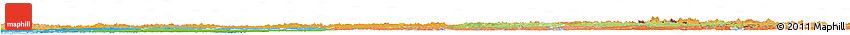 Physical Horizon Map of Oulu, political shades outside