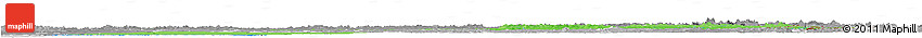 Political Shades Horizon Map of Oulu, desaturated