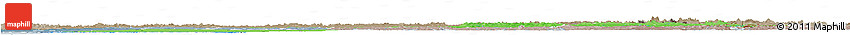 Political Shades Horizon Map of Oulu, semi-desaturated