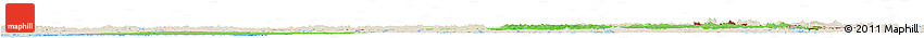 Political Shades Horizon Map of Oulu, shaded relief outside
