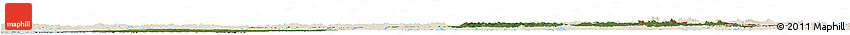 Satellite Horizon Map of Oulu, shaded relief outside