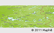 Physical Panoramic Map of Kainuu