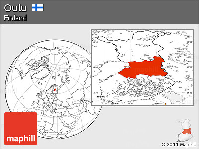 Blank Location Map of Oulu
