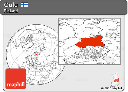 Blank Location Map of Oulu