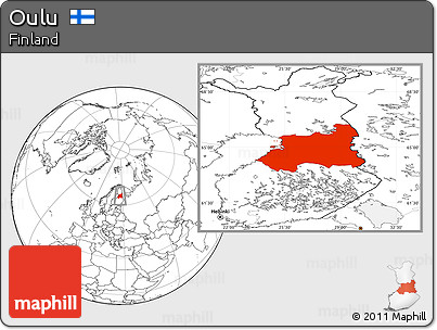Blank Location Map of Oulu