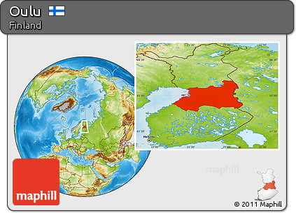 Physical Location Map of Oulu