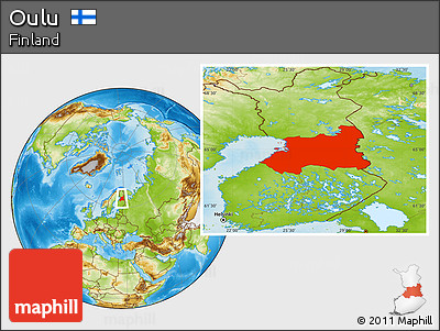 Physical Location Map of Oulu