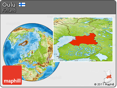 Physical Location Map of Oulu