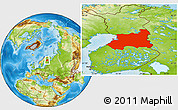 Physical Location Map of Oulu