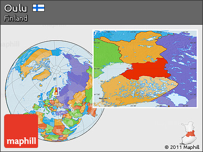 Political Location Map of Oulu
