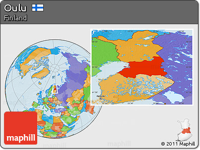 Political Location Map of Oulu