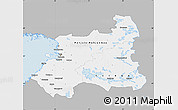 Gray Map of Oulu, single color outside