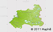 Physical Map of Oulu, cropped outside